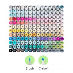 Set 168 markere Brush & Chisel - Ohuhu Honolulu - Multicolor