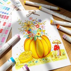 Set 40 markere Fine & Chisel - Ohuhu Oahu - Multicolor