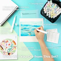 Set 48 markere - Brush & Chisel - Blossoming