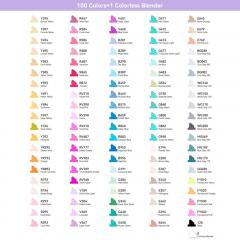 Set 100 markere Fine & Chisel - Ohuhu Honolulu - Multicolor