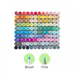 Set 120 markere Brush & Fine - Ohuhu Honolulu - Multicolor