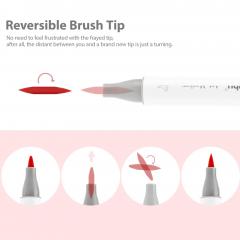 Set 120 markere Brush & Fine - Ohuhu Honolulu - Multicolor