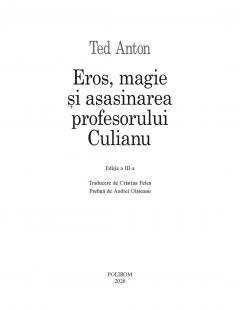 Eros, magie si asasinarea profesorului Culianu