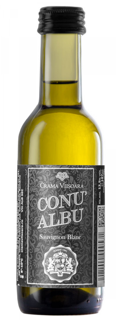Vin alb - Conu' Albu - Sauvignon Blanc, sec, 187 ml