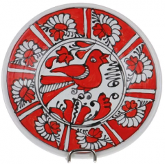 Farfurie decorativa - Ceramica rosie de Corund
