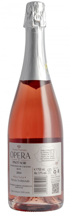 Vin spumant rose - Viisoara - Opera, Pinot Noir, brut, 2024