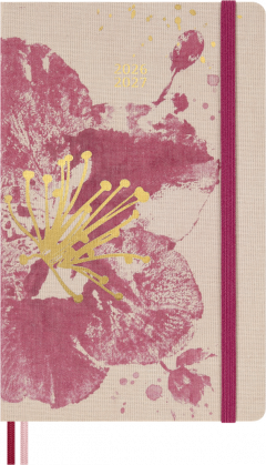 Agenda 2026/2027 - Sakura Planner - Weekly, Fabric Hard Cover, 18-Month, Large