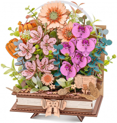 Diorama. Puzzle 3D - Wooden Blooming Book, 522 piese
