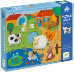 Puzzle gigant si tactil - Ferma, 20 piese