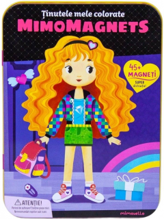 Puzzle magnetic in cutie metalica - Tinutele mele colorate, 45+ piese