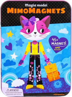 Puzzle magnetic in cutie metalica - Magia modei, 45+ piese
