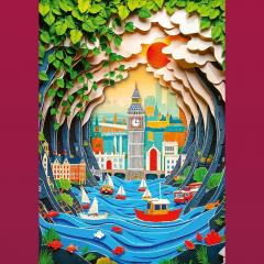 Puzzle 1000 piese - 40th Anniversary - London 3D Effect