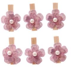 Set 6 carlige cu flori roz 3D