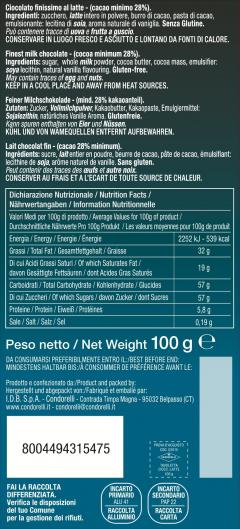 Tableta de ciocolata cu lapte, 100 g