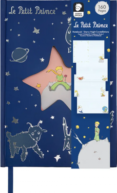 Carnet Hardcover, Linned - The Little Prince - Stars Night Constellations