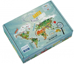 Puzzle educativ - Construieste Harta Lumii, 74 piese