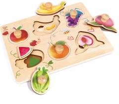 Puzzle din lemn in straturi – Fructe, 13 piese