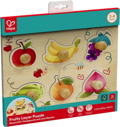 Puzzle din lemn in straturi – Fructe, 13 piese
