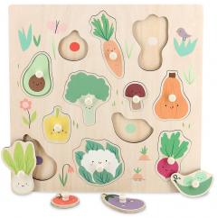 Puzzle din lemn - Vegetables peg puzzle