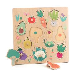 Puzzle din lemn - Vegetables peg puzzle