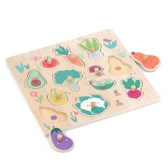 Puzzle din lemn - Vegetables peg puzzle
