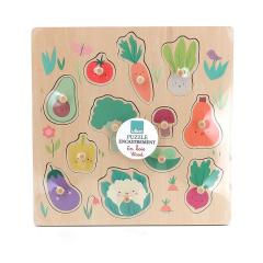 Puzzle din lemn - Vegetables peg puzzle
