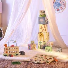 Puzzle din lemn - Vegetables peg puzzle