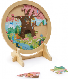 Puzzle din lemn 4 in 1  - 4 Anotimpuri, 10, 12, 16 si 18 piese