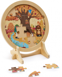 Puzzle din lemn 4 in 1  - 4 Anotimpuri, 10, 12, 16 si 18 piese