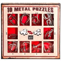 Set de 10 Puzzle-uri 3D - Metal - Red