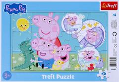 Puzzle 15 piese - Peppa Pig - Cea mai draguta Purcelusa