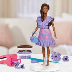 Set plastilina + papusa - Barbie - Ruffles creatii vestimentare