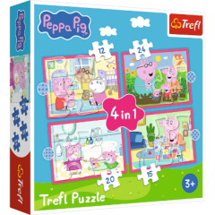 Puzzle 4 in 1 - Peppa Pig - Iubeste Aventurile