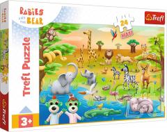 Puzzle 24 piese - Babies and the Bear