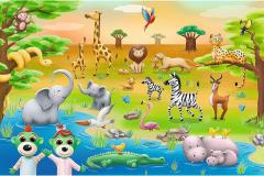 Puzzle 24 piese - Babies and the Bear