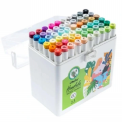 Set 60 markere - Baza alcool - Dual Tips - Brush & Chisel