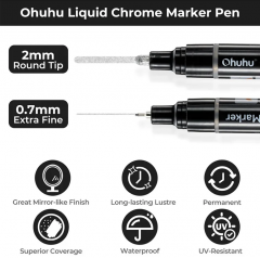 Marker cromat - Dual-Tip Silver