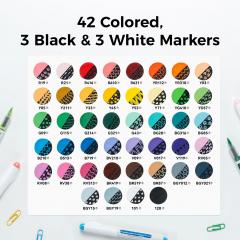 Set 48 markere - Direct-ink Acrylic Brush