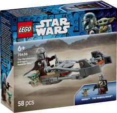 LEGO Star Wars – Motocicleta rapida a lui Mandalorian si Grogu (75436)