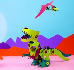 Joc magnetic de construit - Aventuri cu dinozauri