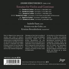 Johann Sebastian Bach: Sonatas For Violin And Continuo