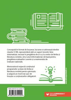 Memorator de limba si literatura romana pentru clasele 5-8