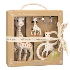 Set cadou jucarie dentitie + breloc - Girafa Sophie - Trio