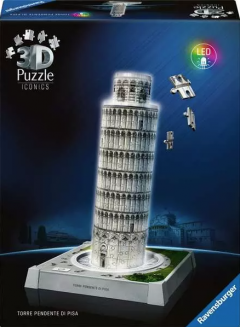 Puzzle 3D - Torre Pendente di Pisa with light, 216 piese