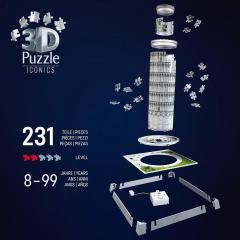 Puzzle 3D - Torre Pendente di Pisa with light, 216 piese