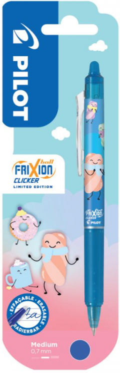 Roller cerneala cu stergere - Frixion Clicker Fancy - 0.7 mm, Bleu