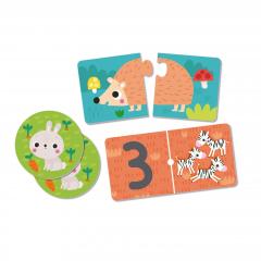 Set 3 jocuri - Animale - Puzzle, domino, joc de memorie