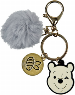 Breloc cu pompon si pandativ 2D - Winnie the Pooh