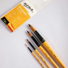 Set 4 pensule acrylic - Brushes Acrylic