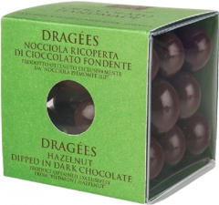 Alune de padure trase in ciocolata neagra